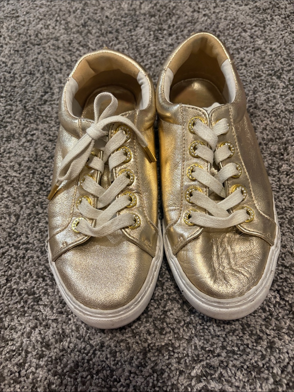 Lilly Pulitzer Gold Hallie Sneaker Size 7.5